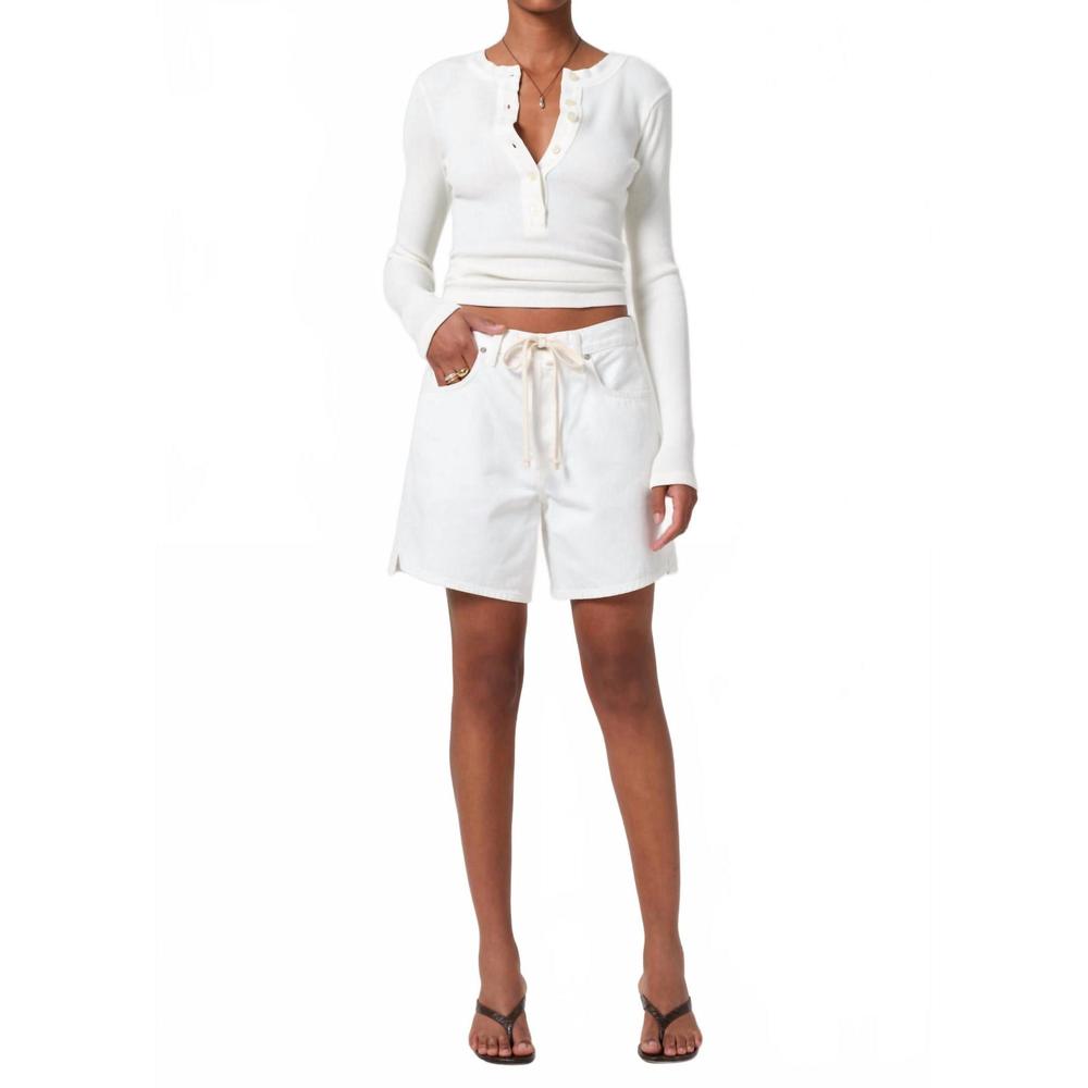 NEW CITIZENS OF HUMANITY brynn drawstring short in fresco